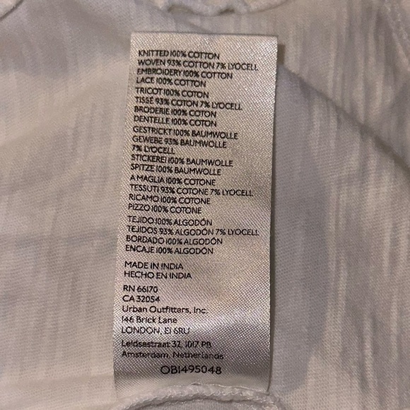 By Anthropologie Sustainable Embroidered Eyelet Lace Boho White Feminine Tank - Picture 11 of 11